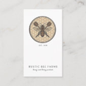Rustic Honey Bee Beekeeper Apiary 名刺 (正面)