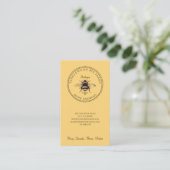 Rustic Honey Bee Beekeeper Apiary Business Card 名刺 (スタンド正面)