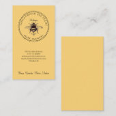 Rustic Honey Bee Beekeeper Apiary Business Card 名刺 (正面/裏面)