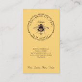 Rustic Honey Bee Beekeeper Apiary Business Card 名刺 (正面)