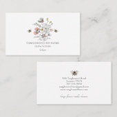 Rustic Honey Bee Florals Apiary Beekeeper Honey 名刺 (正面/裏面)