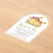 Rustic Honey Jars Bride to Bee Arch Bridal Shower アクリル招待状 (レイダウン)