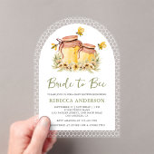 Rustic Honey Jars Bride to Bee Arch Bridal Shower アクリル招待状 (インサイチュ (ポータブル))