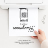 Rustic Honeymoon Fund Jar QR Code Wedding Sign ポスター