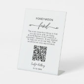 Rustic Honeymoon Fund QR Wishing 台座サイン (正面)