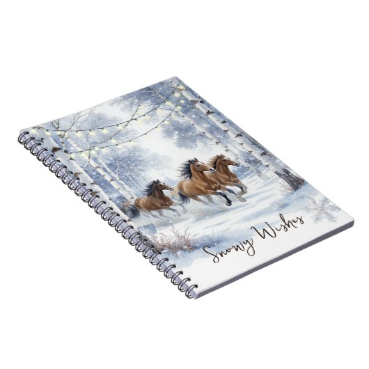 Rustic Horse Christmas  ノートブック (右側)