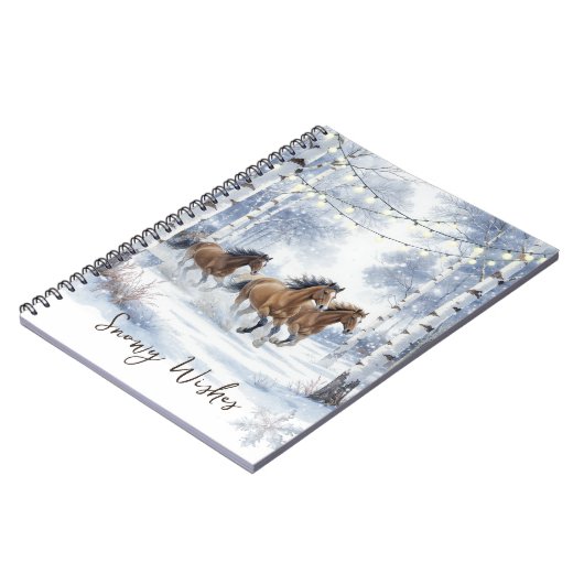 Rustic Horse Christmas  ノートブック (左側)