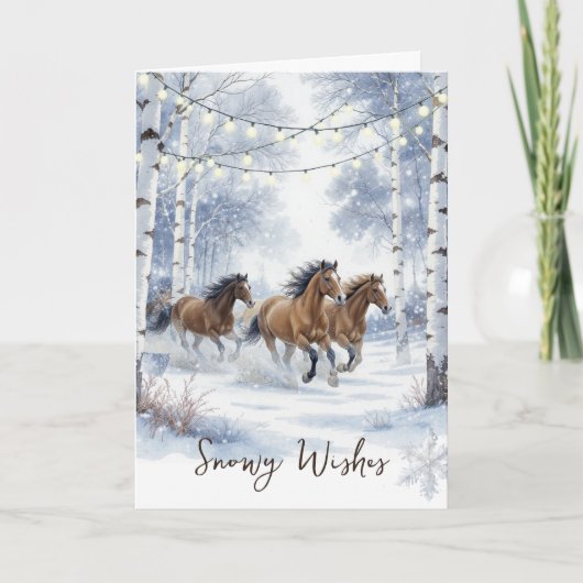 Rustic Horse Christmas Card シーズンカード (正面)