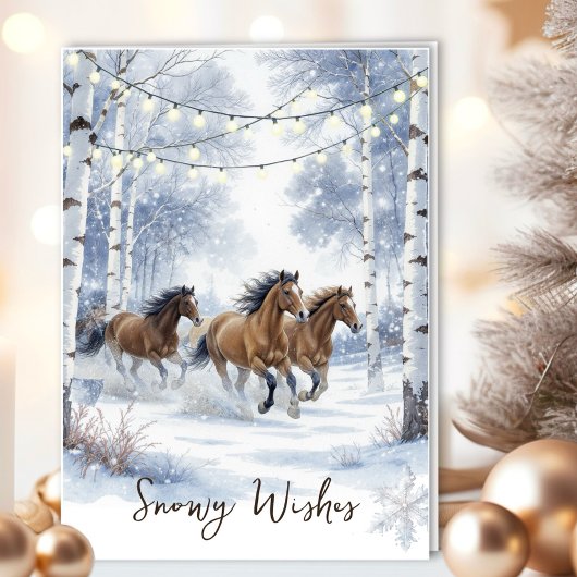 Rustic Horse Christmas Card シーズンカード