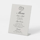 Rustic Horse Country Western Elegant Wedding Menu 台座サイン (正面)