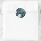 Rustic Horse Name Label Sticker ラウンドシール (バッグ)