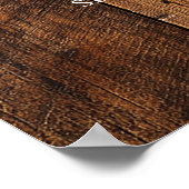 Rustic Horseshoes Western Wedding Welcome Sign ポスター (角)