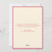 Rustic Humorous Funny Bulldog Pet Photo Christmas シーズンカード (裏面)