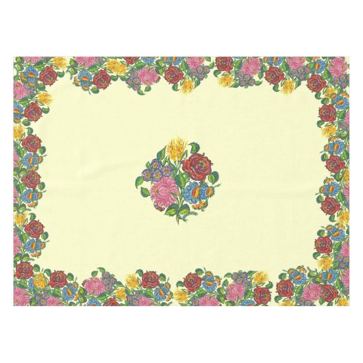 Rustic Hungarian flowers テーブルクロス (正面(横))