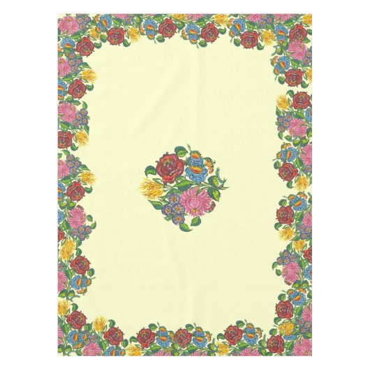 Rustic Hungarian flowers テーブルクロス (正面)