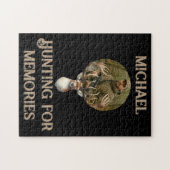 Rustic Hunter Deer Antler Memories Photo ジグソーパズル (横)