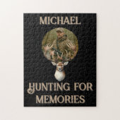 Rustic Hunter Deer Antler Memories Photo ジグソーパズル (縦)