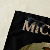 Rustic Hunter Deer Antler Outdoors Man Photo ビーチタオル (インサイチュ)