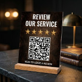 Rustic Industrial QR Code Review & Feedback アクリルサイン