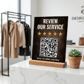 Rustic Industrial QR Code Review & Feedback アクリルサイン