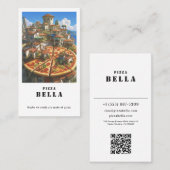 Rustic Italian Pizza Bella Coastal Town Shop 名刺 (正面/裏面)