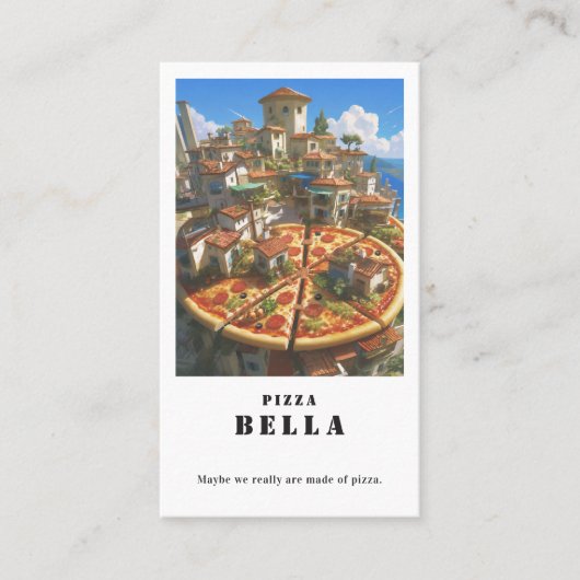 Rustic Italian Pizza Bella Coastal Town Shop 名刺 (正面)