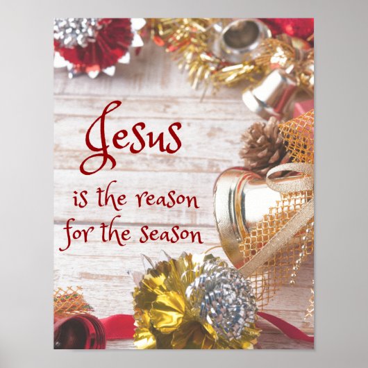 Rustic Jesus is the reason for Season Christmas ポスター (正面)