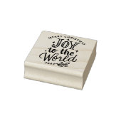 Rustic Joy to the World Christmas Lettering ラバースタンプ (スタンプ)