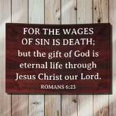 Rustic King James Bible Romans Christian Gospel 横断幕