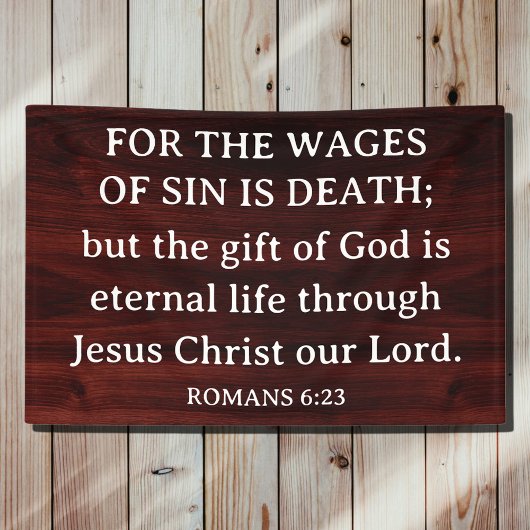 Rustic King James Bible Romans Christian Gospel 横断幕