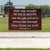 Rustic King James Bible Romans Christian Gospel 横断幕 (インサイチュ)