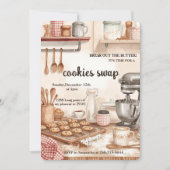 “Rustic Kitchen Cookie Swap 招待状 (正面)