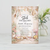 Rustic Kitchen Themed Bridal Shower 招待状 (スタンド正面)