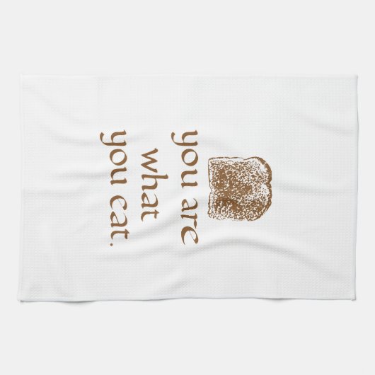 Rustic Kitchen Towel with Bread & Hand Lettering キッチンタオル (横)