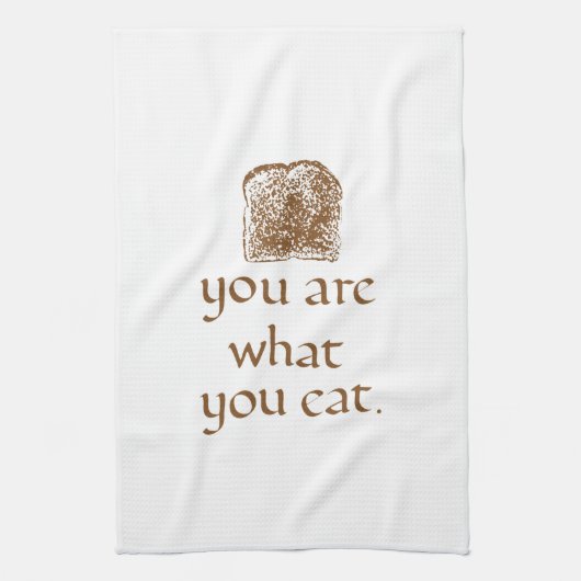 Rustic Kitchen Towel with Bread & Hand Lettering キッチンタオル (縦)