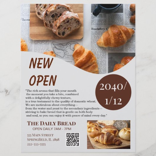 Rustic Kraft Bakery New Open Grand Opening Flyer チラシ (正面)