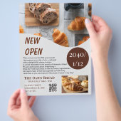 Rustic Kraft Bakery New Open Grand Opening Flyer チラシ (手)