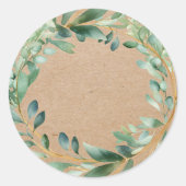 Rustic kraft Blank Christmas jam ingredient Label ラウンドシール (正面)