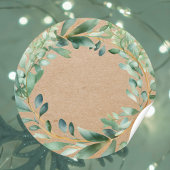 Rustic kraft Blank Christmas jam ingredient Label ラウンドシール