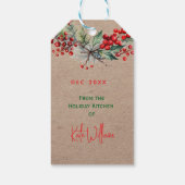 Rustic Kraft Christmas Cranberry Chutney Labels ギフトタグ (裏面)