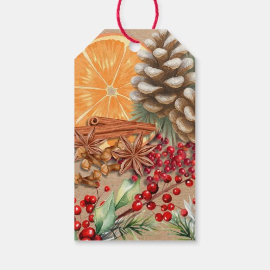 Rustic kraft Christmas  Simmering Potpourri  ギフトタグ (裏面)