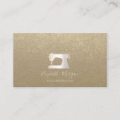 Rustic Kraft Confetti Gold Sewing Machine 名刺 (正面)