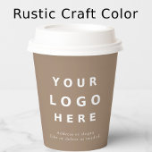 Rustic Kraft Custom Logo for Modern Business Brand 紙コップ