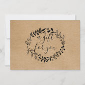Rustic Kraft Garland Gift Certificate Loyalty Card (正面)