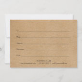 Rustic Kraft Garland Gift Certificate Loyalty Card (裏面)