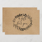 Rustic Kraft Garland Gift Certificate Loyalty Card (正面/裏面)