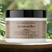 Rustic kraft paper body butter cosmetics jar label ペットボトルラベル