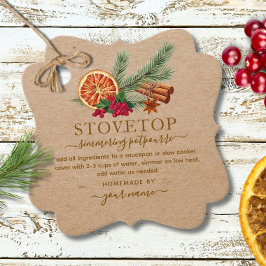 Rustic Kraft Stovetop Potpourri Tag フェイバータグ