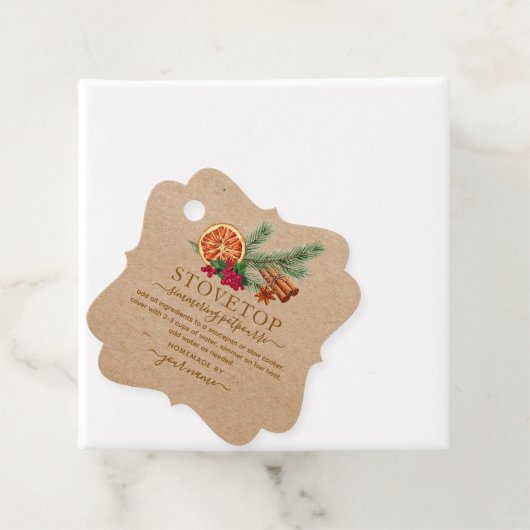 Rustic Kraft Stovetop Potpourri Tag フェイバータグ (インサイチュ)
