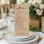 Rustic Kraft Vintage Floral Romantic Wedding メニュー